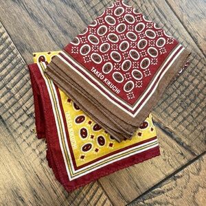 Takeo Kikuchi vintage cotton bandana scarf lot